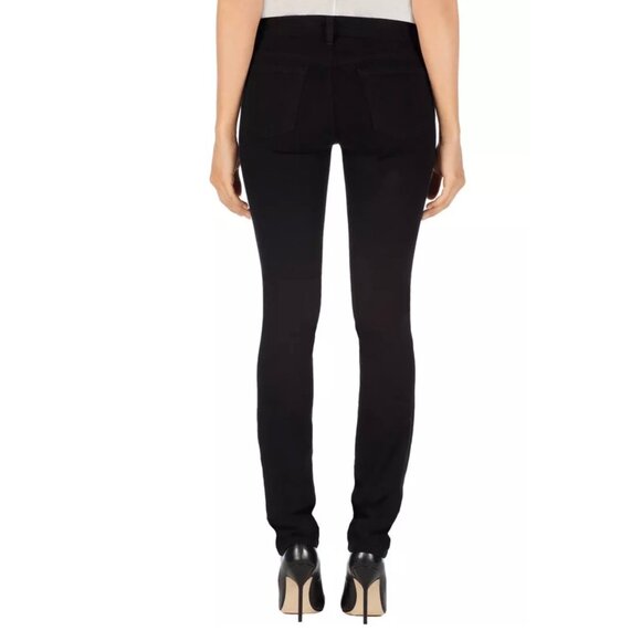 J Brand Womens 8112 Mid Rise Rail Skinny Jeans Shadow Black Stretchy size 29 - Picture 2 of 13